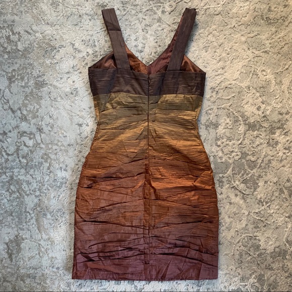 Gradient Ruffle Cocktail Dress - Picture 3 of 4